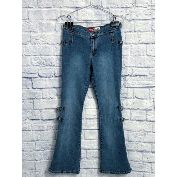 Y2K Zipper Flare Jeans (XS/S)